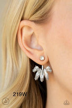 Load image into Gallery viewer, “Vintage Vault” “Stunningly Striking” White Double - Sided Post Earrings - Paparazzi Accessories