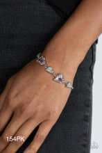 Load image into Gallery viewer, “Cluelessly Crushing” Pink Clasp Bracelet - Paparazzi Accessories