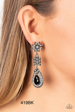Load image into Gallery viewer, Paparazzi “Floral Fantasy” Black Post Earrings - Paparazzi Accessories