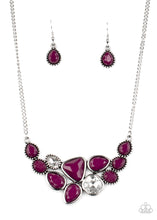 Load image into Gallery viewer, Paparazzi “Breathtaking Brilliance” Purple Necklace Earring Set -Paparazzi Accessories
