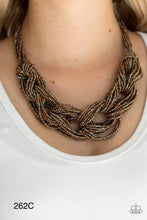 Load image into Gallery viewer, Paparazzi &quot;City Catwalk”Copper” Necklace Earring Set
