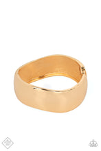 Load image into Gallery viewer, Paparazzi “Urban Anchor” Gold Hinged Bracelet - Paparazzi Accessories