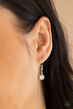 Load image into Gallery viewer, Paparazzi “Flaunt Your Fringe” White Necklace Earring Set