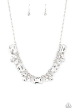 Load image into Gallery viewer, Paparazzi “Long Live Sparkle” White Necklace Earring Set - Paparazzi Accessories