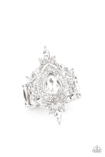 Load image into Gallery viewer, “Mega Stardom” White Stretch Ring - Paparazzi