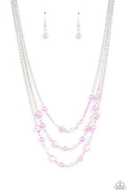 Load image into Gallery viewer, Paparazzi “Let The Record GLOW” Purple Necklace Earring Set - Paparazzi Accessories