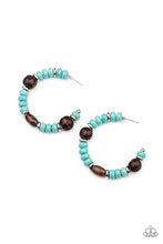 Load image into Gallery viewer, Paparazzi “Definitely Down-To-Earth” Blue Hoop Earrings - Paparazzi Accessories
