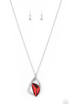 Load image into Gallery viewer, Paparazzi “Galactic Wonder” Red Necklace Earring Set