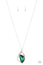 Load image into Gallery viewer, Paparazzi "Galactic Wonder" Green Necklace Earring Set - Paparazzi Accessories