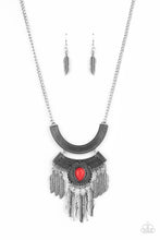 Load image into Gallery viewer, Paparazzi “Desert Devotion” Red Necklace Earring Set - Paparazzi Accessories