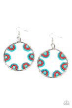 Load image into Gallery viewer, “Off The Rim" Blue Dangle Earrings - Paparazzi