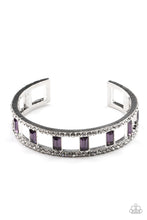 Load image into Gallery viewer, Paparazzi “Industrial Icing” Purple Cuff Bracelet - Paparazzi Accessories