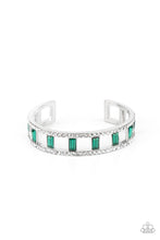 Load image into Gallery viewer, Paparazzi “Vintage Vault” “Industrial Icing” Green Cuff Bracelet - Paparazzi Accessories