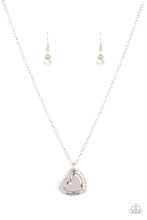 Load image into Gallery viewer, Paparazzi “Happily Heartwarming” White Necklace Earring Set -Paparazzi Accessories