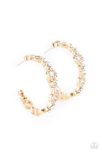 Load image into Gallery viewer, “Swoon-Worthy Sparkle” Gold Hoop Earrings - Paparazzi Accessories