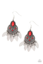 Load image into Gallery viewer, Paparazzi “Galapagos Glamping” Red Dangle Earrings - Pictured Accessories