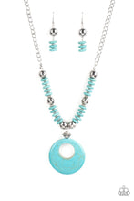 Load image into Gallery viewer, Paparazzi "Oasis Goddess" Blue Necklace Earring Set - Paparazzi Accessories
