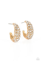 Load image into Gallery viewer, “Glamorously Glimmering” Gold Hoop Earrings - Paparazzi Accessories