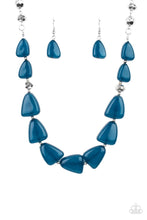 Load image into Gallery viewer, Paparazzi “Tenaciously Tangy” Blue Necklace Earring Set - Paparazzi Accessories