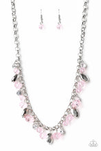 Load image into Gallery viewer, Paparazzi “Downstage Dazzle" Pink Necklace Earring Set - Paparazzi Accessories