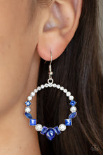 Load image into Gallery viewer, Paparazzi "Revolutionary Refinement" Blue Dangle Earrings - Paparazzi Accessories
