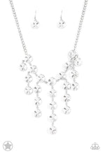 Load image into Gallery viewer, “Spotlight Stunner” White Necklace Earring Set - Paparazzi Accessories