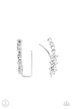 Load image into Gallery viewer, Paparazzi “Flowery Finale” White Ear Crawler Earrings - Paparazzi Accessories