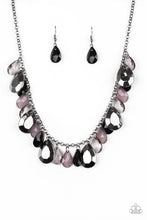 Load image into Gallery viewer, "Hurricane Season" Black Necklace Earring Set - Paparazzi Accessories