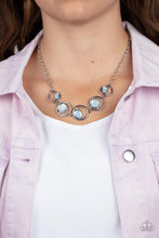 Load image into Gallery viewer, Paparazzi “Big Night Out” White Necklace Earring Set