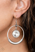 Load image into Gallery viewer, Paparazzi “Urban Echo” White Dangle Earrings - Paparazzi Accessories