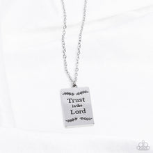 Load image into Gallery viewer, Paparazzi “All About Trust” White Necklace Earring Set - Paparazzi Accessories