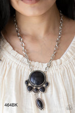 Load image into Gallery viewer, Paparazzi “Geographically Gorgeous” Black Necklace Earring Set  - Cindysblingboutique
