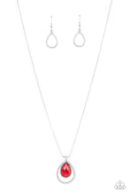 Load image into Gallery viewer, Paparazzi “Gorgeously Glimmering" Red Necklace Earring Set - Paparazzi Accessories