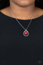 Load image into Gallery viewer, Paparazzi “Gorgeously Glimmering" Red Necklace Earring Set - Paparazzi Accessories