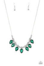 Load image into Gallery viewer, Paparazzi "Crown Jewel Couture" Green Necklace Earring Set - Paparazzi Accessories