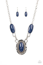 Load image into Gallery viewer, Paparazzi "Count to TENACIOUS" Blue Necklace  Earring Set - Paparazzi Accessories