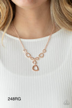 Load image into Gallery viewer, Paparazzi “So Mod” Rose Gold Necklace Earring Set - Paparazzi Accessories