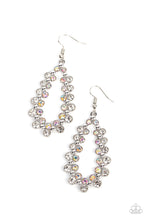 Load image into Gallery viewer, Paparazzi “Bring Down the WHEELHOUSE” White Dangle Earrings - Paparazzi Accessories
