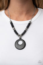 Load image into Gallery viewer, Paparazzi "Oasis Goddess" Black Necklace Earring Set -Paparazzi Accessories