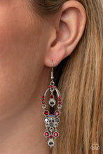 Load image into Gallery viewer, Vintage “Sophisticated Starlet" Red Dangle Earrings - Paparazzi Accessories