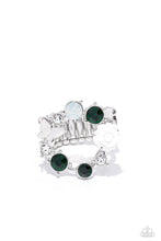Load image into Gallery viewer, “Butterfly Bustle” Green Stretch Ring - Paparazzi Accessories
