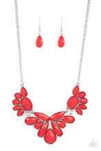 Load image into Gallery viewer, Paparazzi “A Passing FAN-cy” Red Necklace Earring Set - Cindysblingboutique

