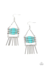 Load image into Gallery viewer, Paparazzi “Tribal Tapestry” Blue Dangle Earrings - Paparazzi Accessories