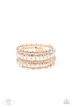 Load image into Gallery viewer, Paparazzi "Ice Knowing You" Rose Gold Coil Wrap Bracelet - Paparazzi Accessories