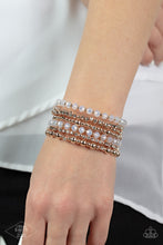 Load image into Gallery viewer, Paparazzi "Ice Knowing You" Rose Gold Coil Wrap Bracelet - Paparazzi Accessories