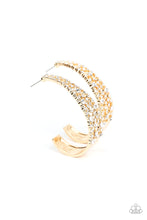 Load image into Gallery viewer, “Cold as Ice” Gold Hoop Earrings - Paparazzi Accessories