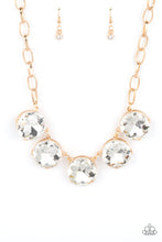 Load image into Gallery viewer, "Limelight Luxury" Gold Necklace Earring Set - Paparazzi Accessories