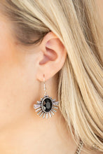 Load image into Gallery viewer, Paparazzi “Miss YOU-niverse” Black Necklace Earring Set - CindysBlingBoutique