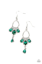 Load image into Gallery viewer, Paparazzi “Coming in Clutch” Green Dangle Earrings - Paparazzi Accessories