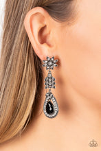 Load image into Gallery viewer, Paparazzi “Floral Fantasy” Black Post Earrings - Paparazzi Accessories